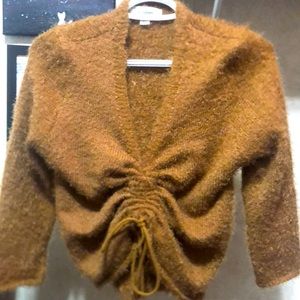 Brown sweater crop top
